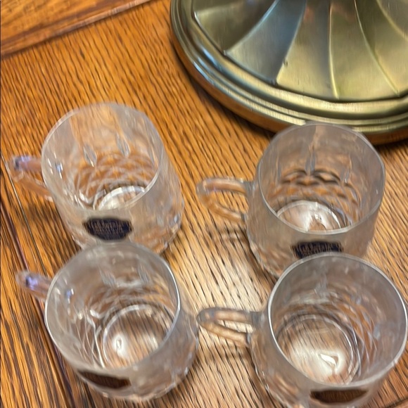 1986 Vintage, Yugoslavia, 24% Lead Crystal Liqueur Mug Set - Picture 7 of 9